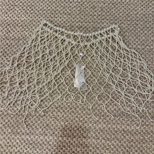 Elegant Pearl Beaded Necklace/Top